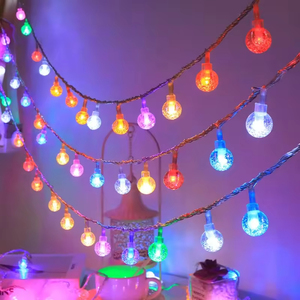 Cadena de luces LED personalizada al por mayor caja de batería cadena de luces decoración de Navidad bola redonda Cadena de luces pequeñas - Product Image 2