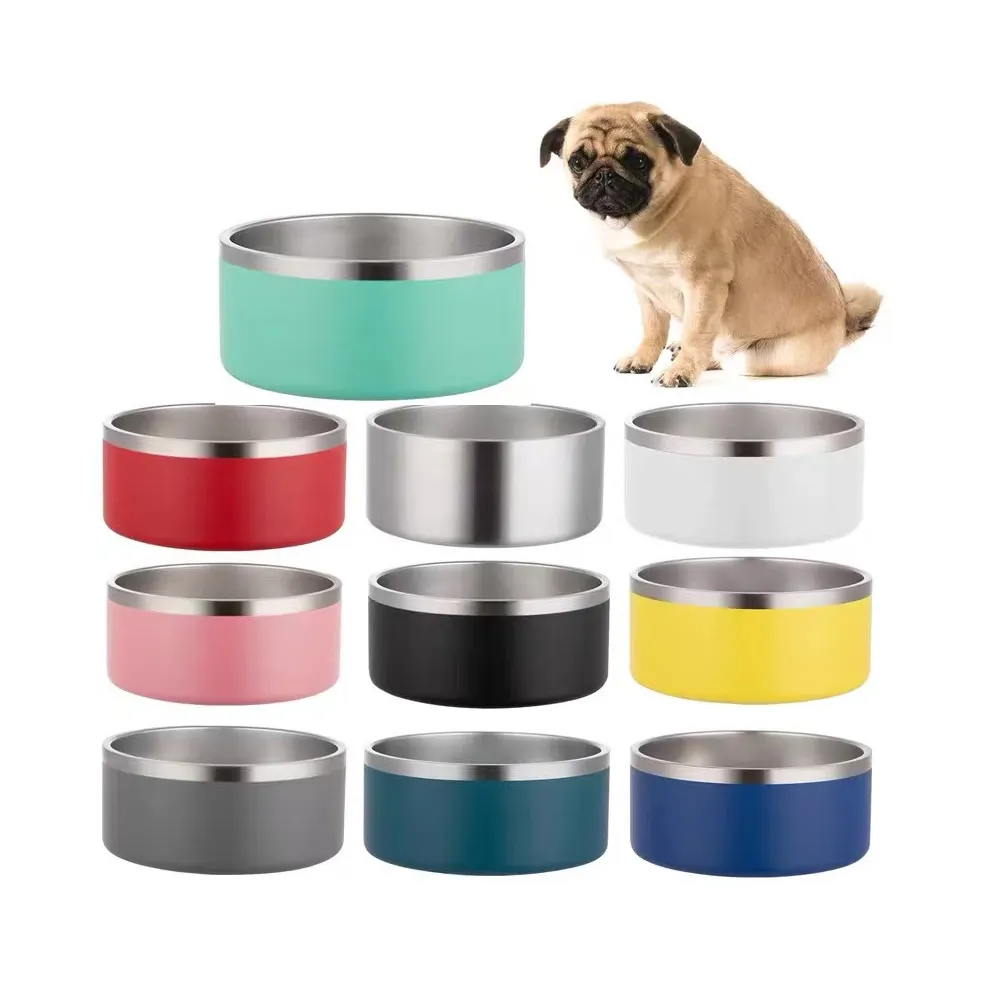 Best Selling 2021 Custom Logo 64オンス42オンスDog Bowl Stainless Steel Pet Feeding Food And Water Metal Dog Food Bowls