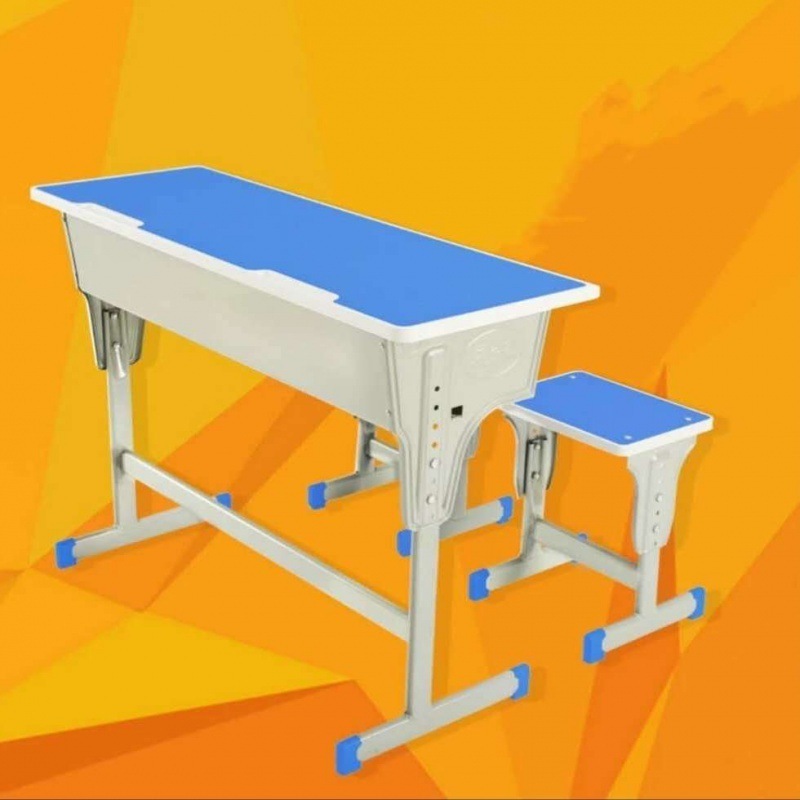 Table à un pilier pour deux personnes et tabouret à un siège (Prince Blue)