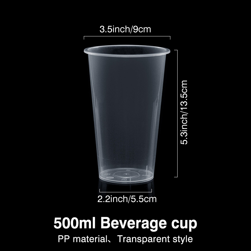 500ml transparent cup