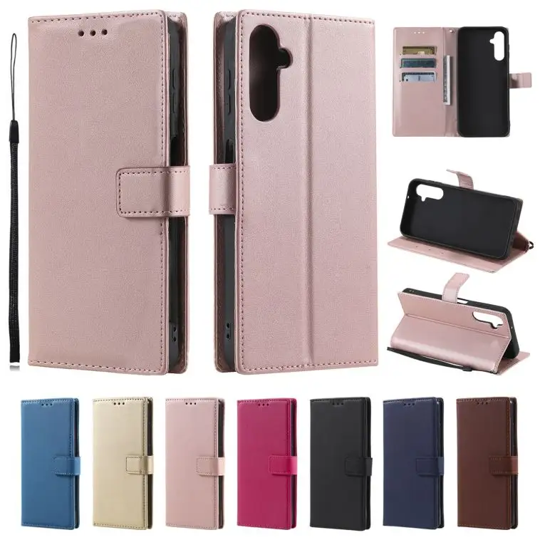 Bonne qualité portefeuille à rabat étui en cuir pour Samsung Galaxy A14 A13 A24 A25 A54 A15 A05 A05S Note 20 Ultra 8 9 10 couverture de téléphone