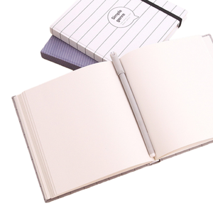 Cuaderno de tela de tapa dura con impresión personalizada, cuaderno con banda elástica, diario, planificador cuadrado - Product Image 6