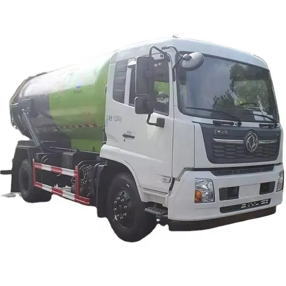 Precio directo de fábrica Dongfeng Tianjin 4x2 10.1cbm Camión cisterna de limpieza de aguas residuales de lodo fecal al vacío