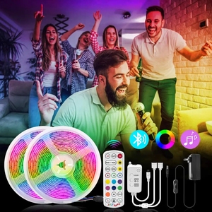リモコンRGBカラー変更スマートLEDストリップライト5M 10M 15M 20M 30M 2835 5050 Smdカラフルな家庭用ストリップライト - Product Image 2