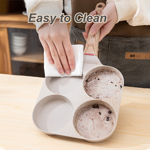 Die đúc nhôm 3 trong 1 Frying Pan cảm ứng dưới trứng bít tết ăn sáng không dính Frying Pan với đơn vị - Product Image 4