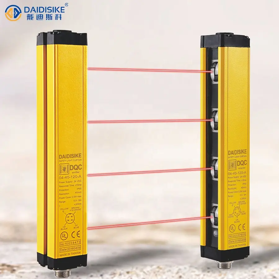 黄色赤外線ビーム安全カーテンセンサー自動安全ドア保護工場直販
