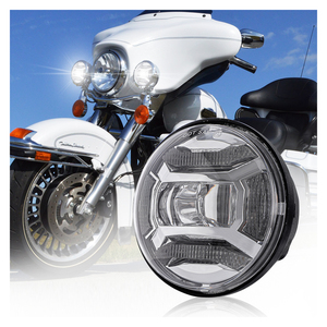 Twin 4.5'' 3.5&quot; <strong>Led</strong> Motorcycle Lamp Fog Head Lights 4 Inch <strong>4.8</strong> Inch 4.5 Inch Round <strong>Led</strong> Headlights 30w Fog Light for Harley - Product Image 1