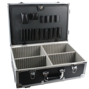 Aluminum Build-in <strong>Draw</strong> bar Shock Resistance <strong>Tool</strong> <strong>Box</strong> <strong>with</strong> Code Lock Supply Water-proof Precision Instrument Storage <strong>Box</strong>