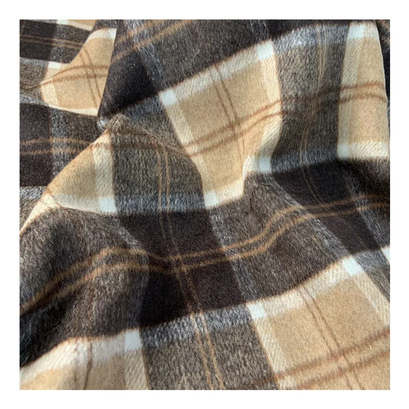 Tela de tweed de lana con patrón de cuadros escoceses clásicos, cuadros de doble cara 920G, Cachemira de lana 30