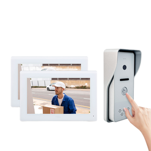 Sistema de intercomunicación doméstico con pantalla de 7 pulgadas: timbre de vídeo con 4 cámaras HD con cable y monitor de visión nocturna - Product Image 1