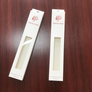 Wholesale Customized Long <strong>Rectangle</strong> Black Paper <strong>Box</strong> With Pvc <strong>Window</strong> for Hair Extension and Wigs <strong>Display</strong> in Matte or Glossy - Product Image 2