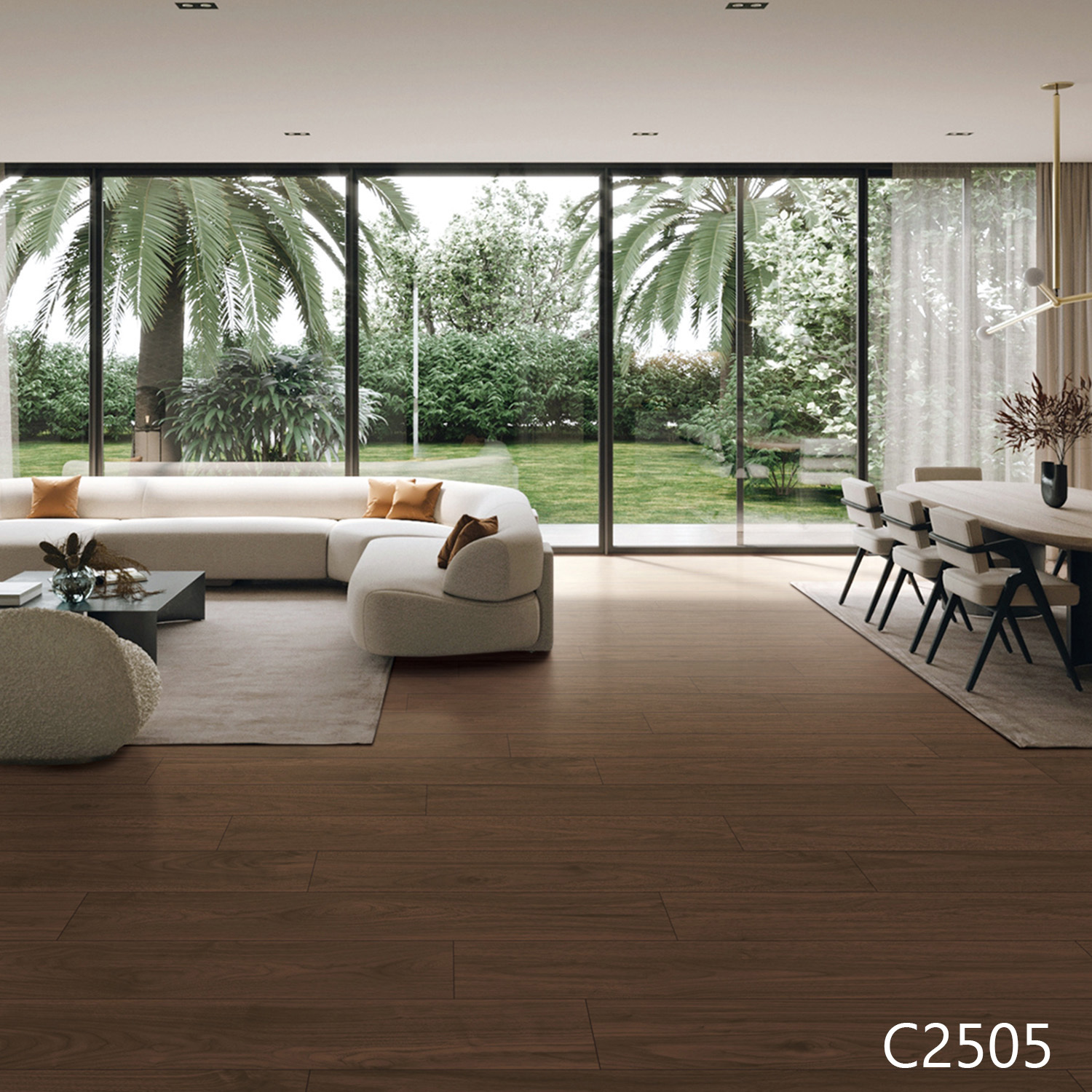 C2505 - Carrelage de sol Noyer Foncé
