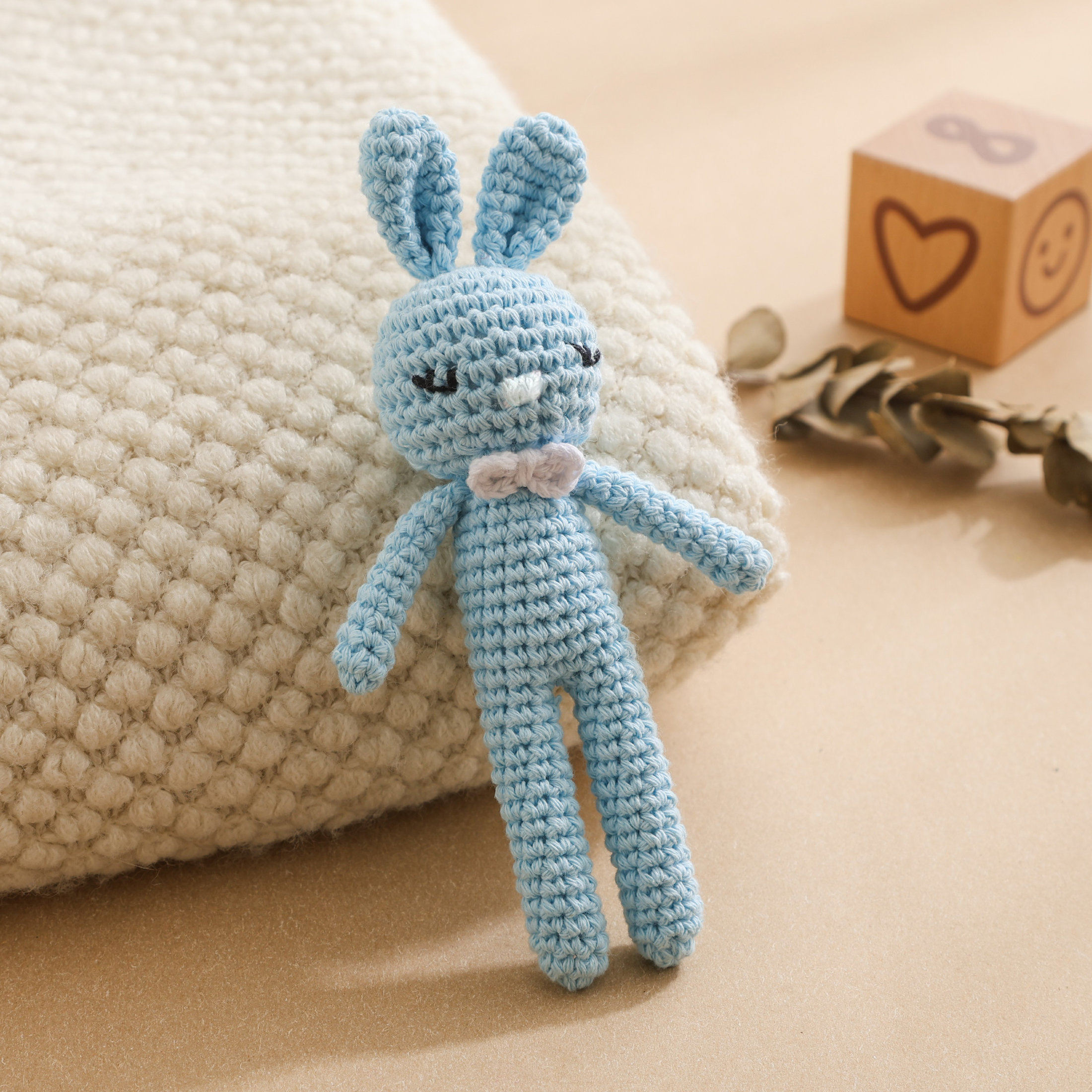 Plush Rabbit Doll in Blue