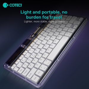COTECi Ice Crystal Transparent <strong>Wireless</strong> <strong>Keyboard</strong> iPad <strong>Android</strong> Devices Multi-Device <strong>System</strong> Mute Office <strong>Keyboard</strong> - Product Image 4