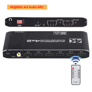 2.0矩阵4K 60Hz/30Hz HDMI兼容矩阵4x2开关分离器HDCP 2.2 4x2 sicther与音频HDTV PS4 - Product Image 5