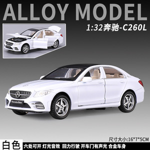 Yeni Ao 1:32 Daben c-class C260L simülasyon alaşım ses ve ışık dönüş gücü araba modeli XA3223 kutu seti - Product Image 3