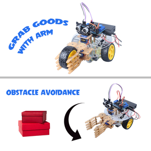 4WD Mechanical Robot Arm Kit mit Smart Robot Car R3 STEM Funks teuerung spielzeug aus Leiterplatte für Raspberry Pi-Benutzer