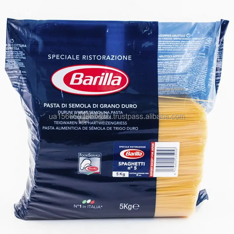 100% Pasta de espagueti italiana 500g Producto alimenticio seco Comida de cocina italiana