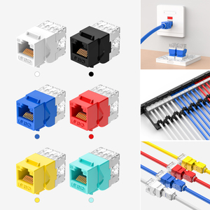 高品质Cat 6a Cat 5e Utp 8p8c 180度角梯形插孔网络模块Utp - Product Image 2
