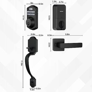 Fabrika fiyat elektronik şifre akıllı ev ofis için tuş takımı ile sürgülü kilit anahtarsız ön kapı kilit seti anahtarsız giriş - Product Image 3