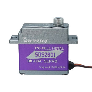 เซอร์โวมอเตอร์ขนาดเล็กไร้แกน26g, เซอร์โวมอเตอร์14kg 0.09S 8.4V เกียร์โลหะเคสอลูมิเนียมพวงมาลัย2BB สำหรับชิ้นส่วนรถยนต์หุ่นยนต์เครื่องบิน RC - Product Image 1