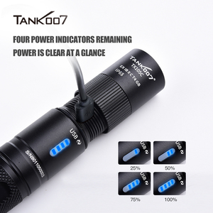 Tank007 IP68 Xách Tay Có Thể Sạc Lại LED Handtorch Nhôm Hợp Kim Torch Ánh Sáng Nổ Bằng Chứng Chữa Cháy Đèn Pin - Product Image 3