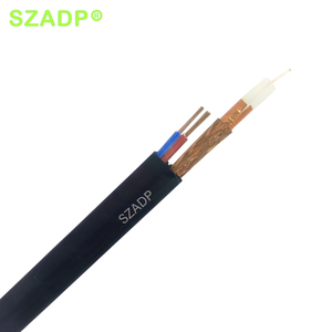 כבל קואקסיאלי rg59 + כוח מגן כבל coaxial צינור נחושת כבל קואקסיאלי