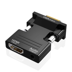 Convertidor macho VGA hembra compatible con HDMI adaptador de Cable de Audio de 3,5mm salida de vídeo 1080P FHD para PC Monitor proyector PVC Stock - Product Image 2