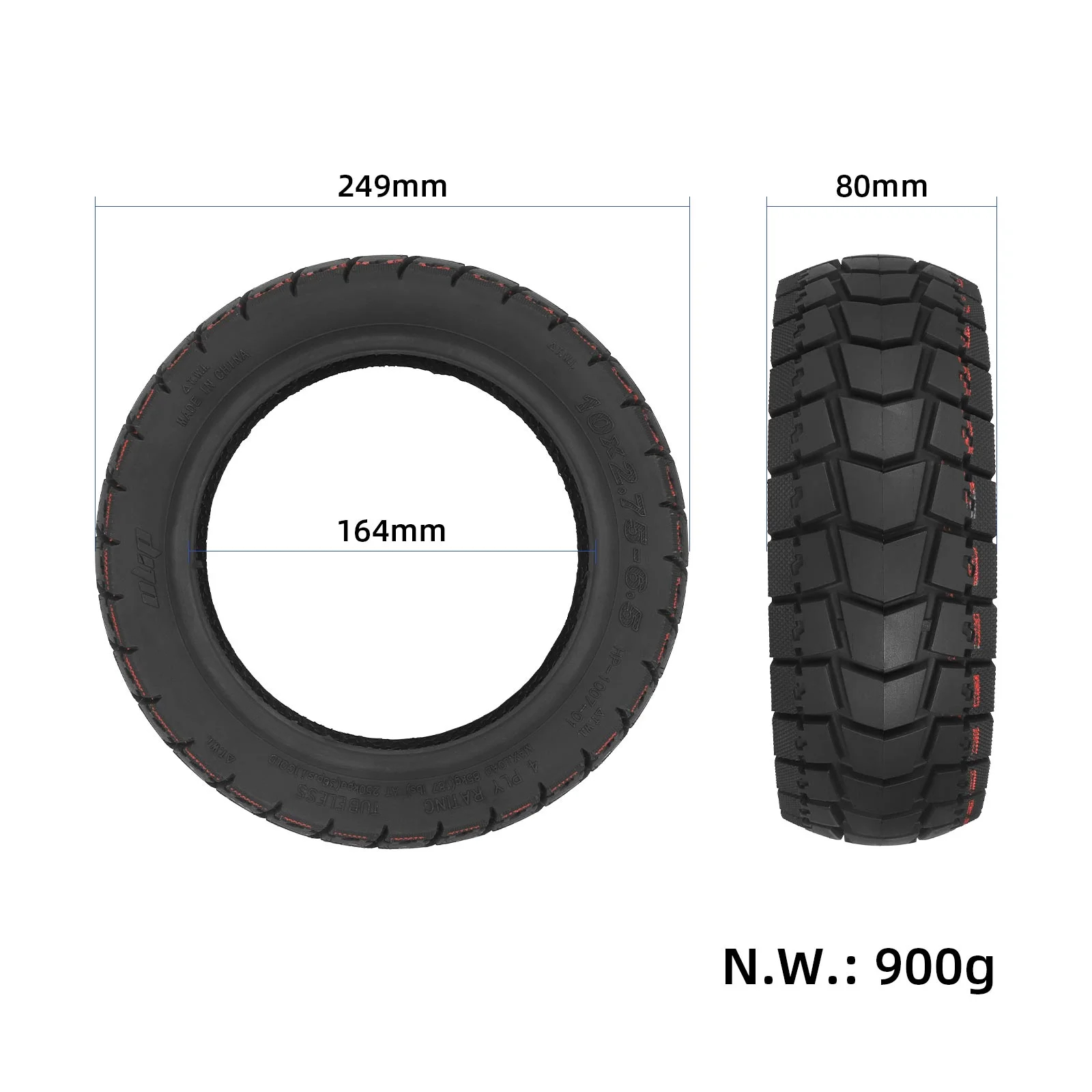 Pneu Tubeless à motif bouclier 7278.1