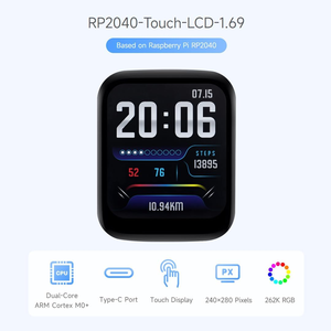 Aismartlink WAVESHARE da 16MB Flash da 1.69 pollici Touch LCD RP2040 scheda di sviluppo microcontrollore basata su RP2040 - Product Image 3