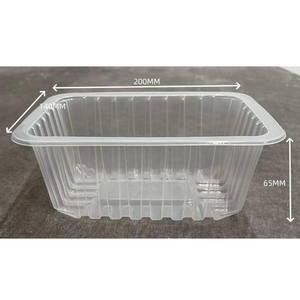 透明或黑色200*140 * 35毫米PP托盘食品包装和封口机巧克力寿司糖果蛋糕