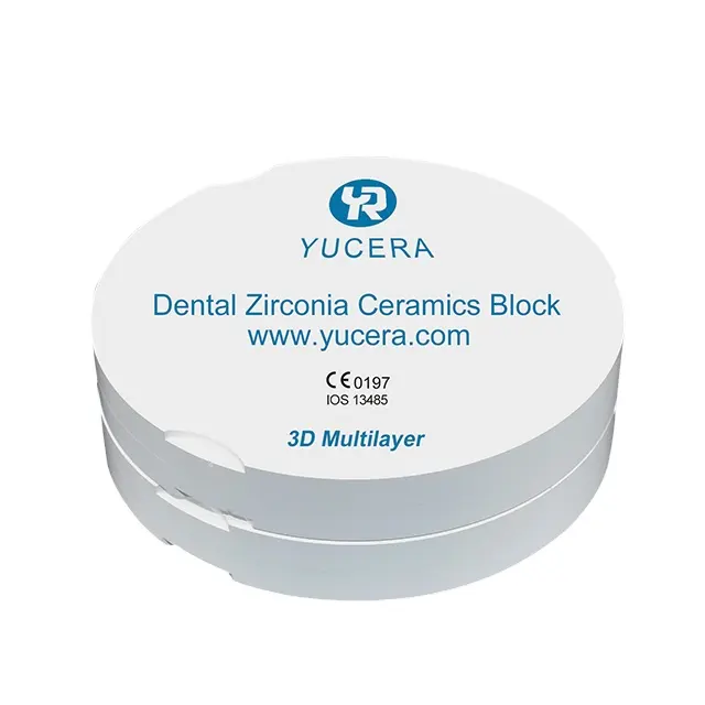 Yucera 3D plus многослойный циркониевый блок cad/кулачковая система керамический блок для лаборатории 95 мм