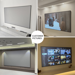 Pantalla de proyección 4K montada en la pared de 150 pulgadas Marco ancho con bisel estrecho para uso en Proyectores portátiles - Product Image 5