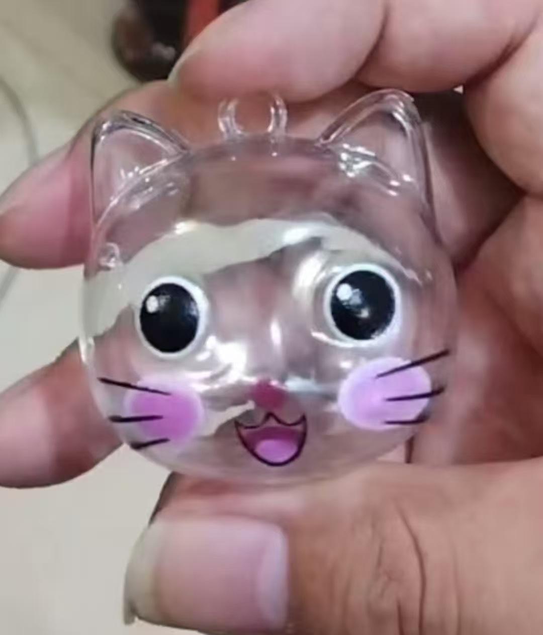 Pendentif chat mignon-tête de chat couleur blush