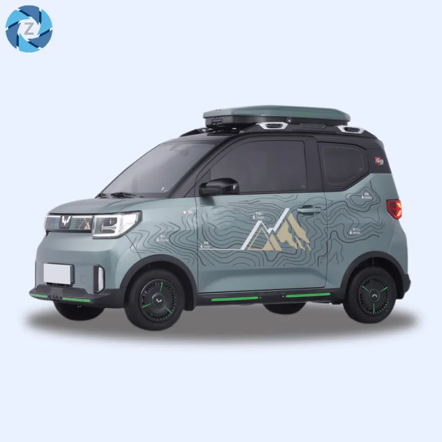 בחנות Wuling Hongguang מיני Ev 2022 זול חשמלי רכב למכירה מיני רכב 4 גלגל מהיר טעינה ארוך סוללה חיים Wuling מיני