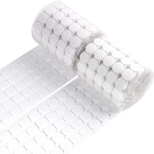 Transparent Round <strong>Squares</strong> Nylon <strong>Hook</strong> and <strong>Loop</strong> Dot Heavy Duty Self Adhesive Back Circle <strong>Hook</strong> <strong>Loop</strong> Tape Pads Rolls - Product Image 1