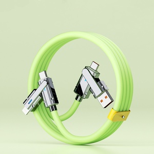 Factory 100W <strong>2</strong> <strong>in</strong> <strong>2</strong> PD Fast USB Cable Retractable Data Cable Portable 4 <strong>in</strong> <strong>1</strong> Micro USB Type C Charge Cable - Product Image 6