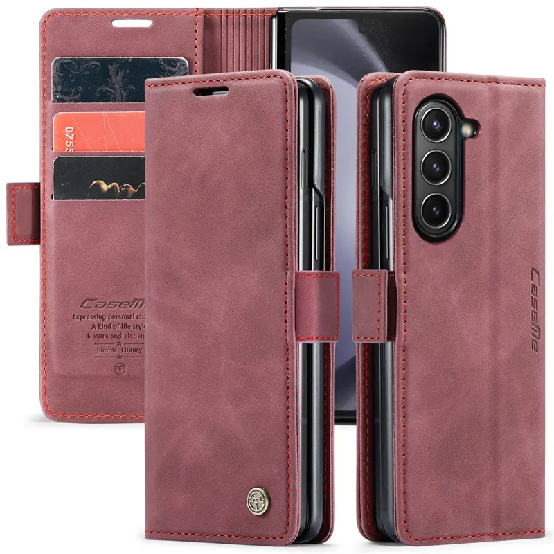 CaseMe 013 Card Holder Wallet Leather Flip Folding Mobile Phone Case For Samsung Galaxy Z Fold 5 4 3 Flip 5 4