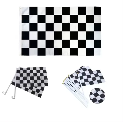 Mini Bandera de coche de carreras, nueva bandera personalizada, barata y Popular, fabricantes de banderas de coche