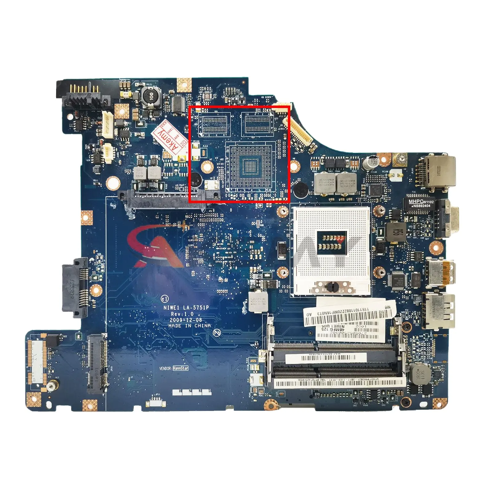 NIWE1 LA-5751P मूल लेनोवो G460 Z460 लैपटॉप मदरबोर्ड के लिए G460 Z460 Mainboard LA-5751P SLGZS HM55 DDR3 100% teste