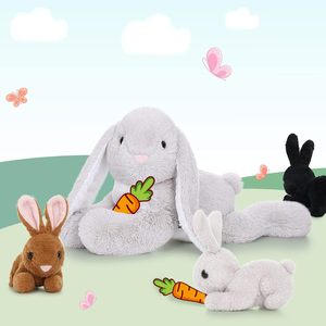 Ce/astm גדול cuddly אמא ארנב ממולא מתנה לילדים עם ארנבות קטנות בתוך מילוי כותנה עמ'