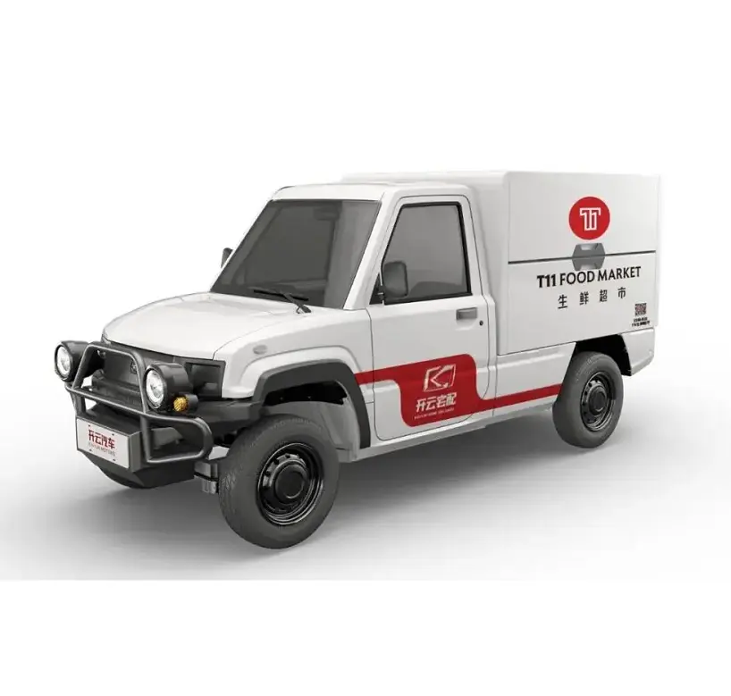 SZ stokta Kaiyun yeni enerji kutu araba Van küçük elektrikli 4 tekerlekli tam kapalı kargo elektrikli pikap kamyon satılık