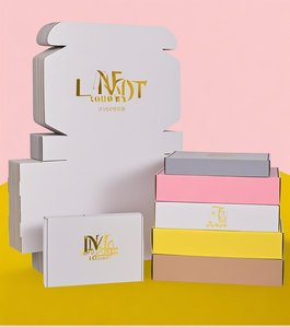 Takı ve kozmetik için 9x6x3 inç oluklu posta gönderim kutusu küçük nakliye kutusu - Product Image 2