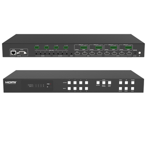 4K60 4x4シームレスHDMIマトリックスビデオウォールおよびマルチビューア機能オーディオ埋め込み - Product Image 3
