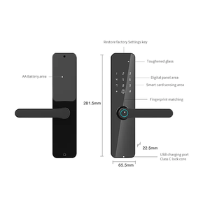 Enrique Tuyaコントロール指紋電子デジタルタッチ画面キーパッドコードキーキー寝室用スマートドアロック - Product Image 2