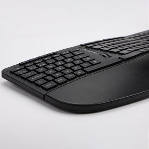 Combinación de teclado y ratón inalámbricos ergonómicos, con reposamanos ajustable y teclas de perfil bajo de membrana - Product Image 6
