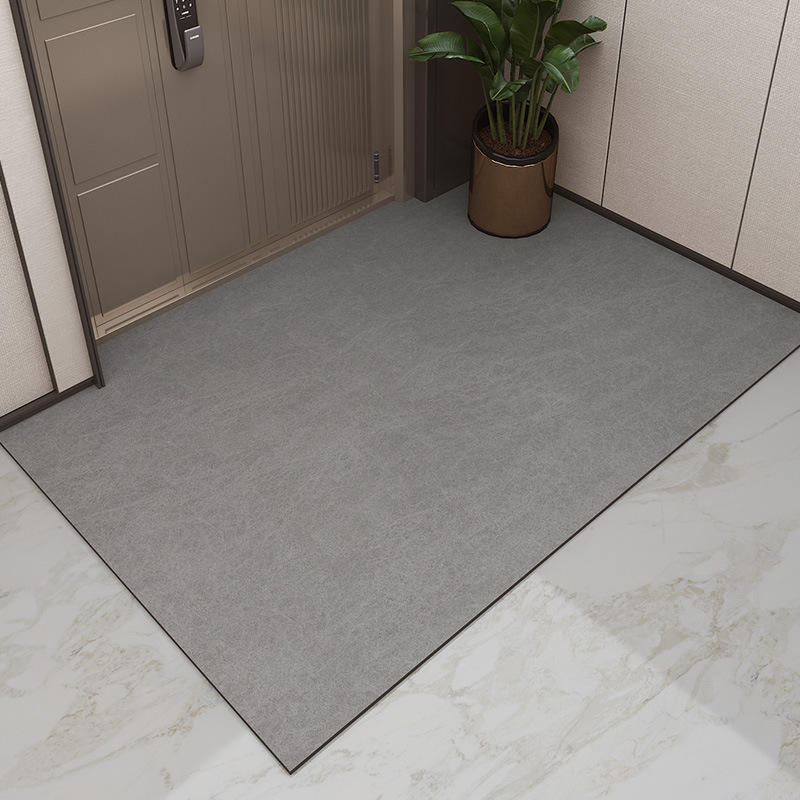 Paillasson en velours coloré - Gris minimaliste