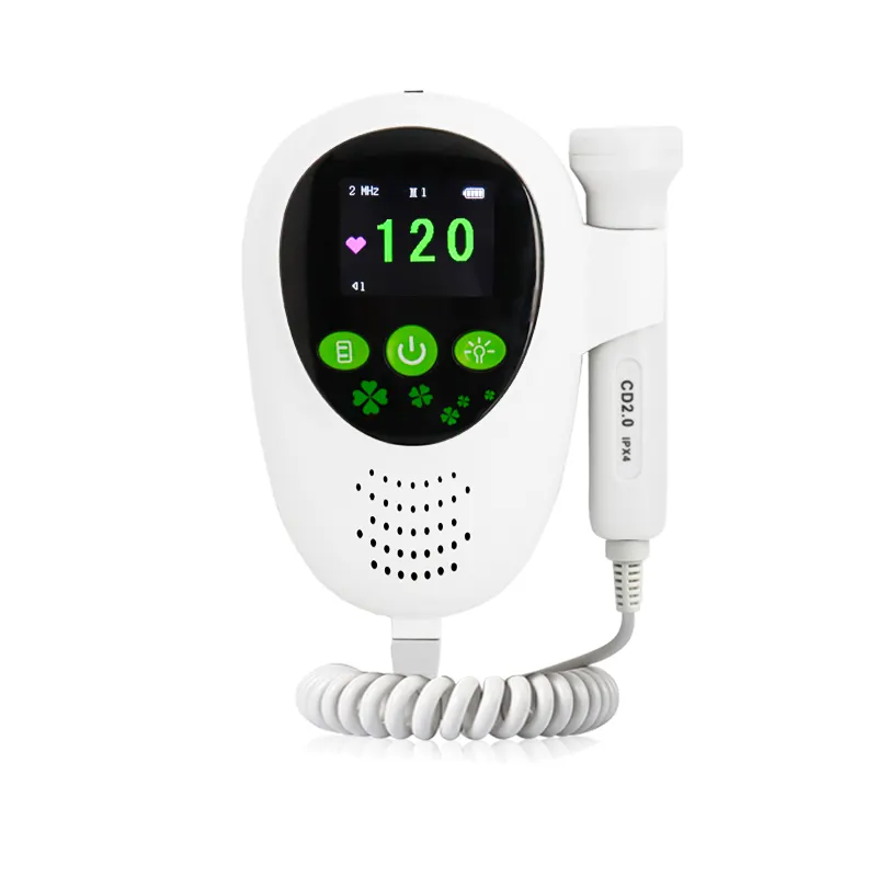 Equipamento médico doméstico doppler fetal inteligente portátil para mulheres grávidas doppler fetal com tela colorida