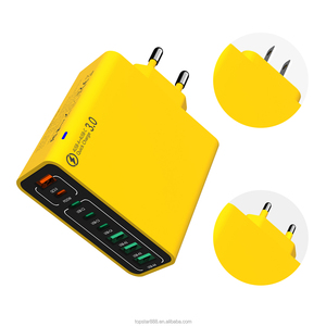 Yeni varış ab ABD BİRLEŞİK KRALLIK fiş şarj 8 USB portu cep telefonu duvar şarj QC 3.0 25W güç hızlı şarj adaptörü - Product Image 1