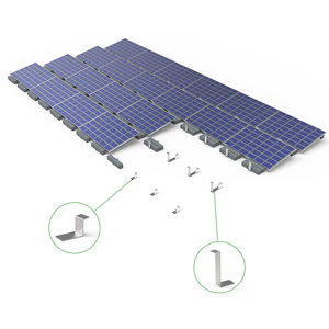 Solar Panels Installation <strong>Kit</strong> for Concrete Roof Balcony Z Type Easy Bracket Ballasted Mounting System - Product Image 1